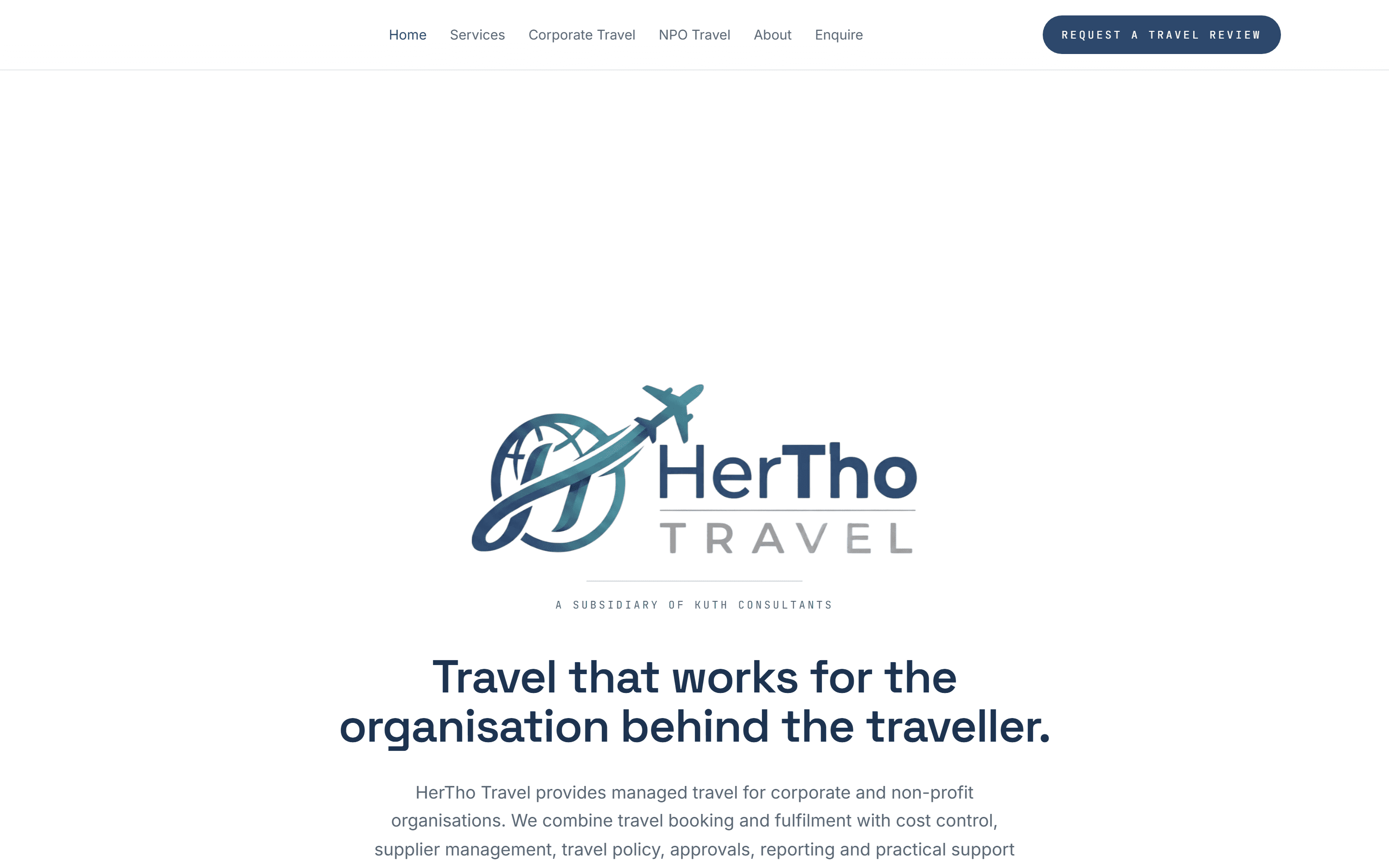 The HerTho Travel website